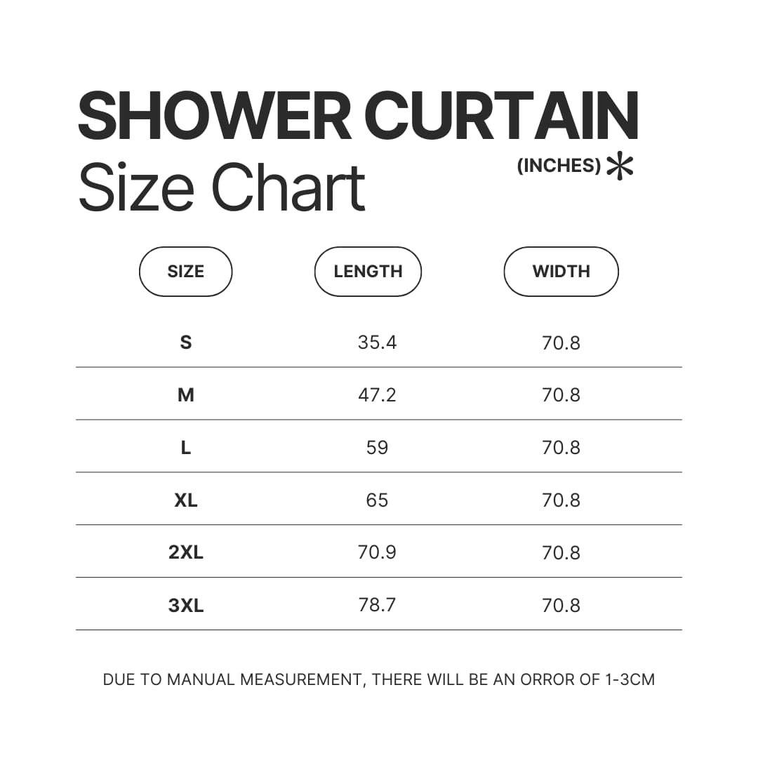 Shower Curtain Size Chart - Arknights Merch